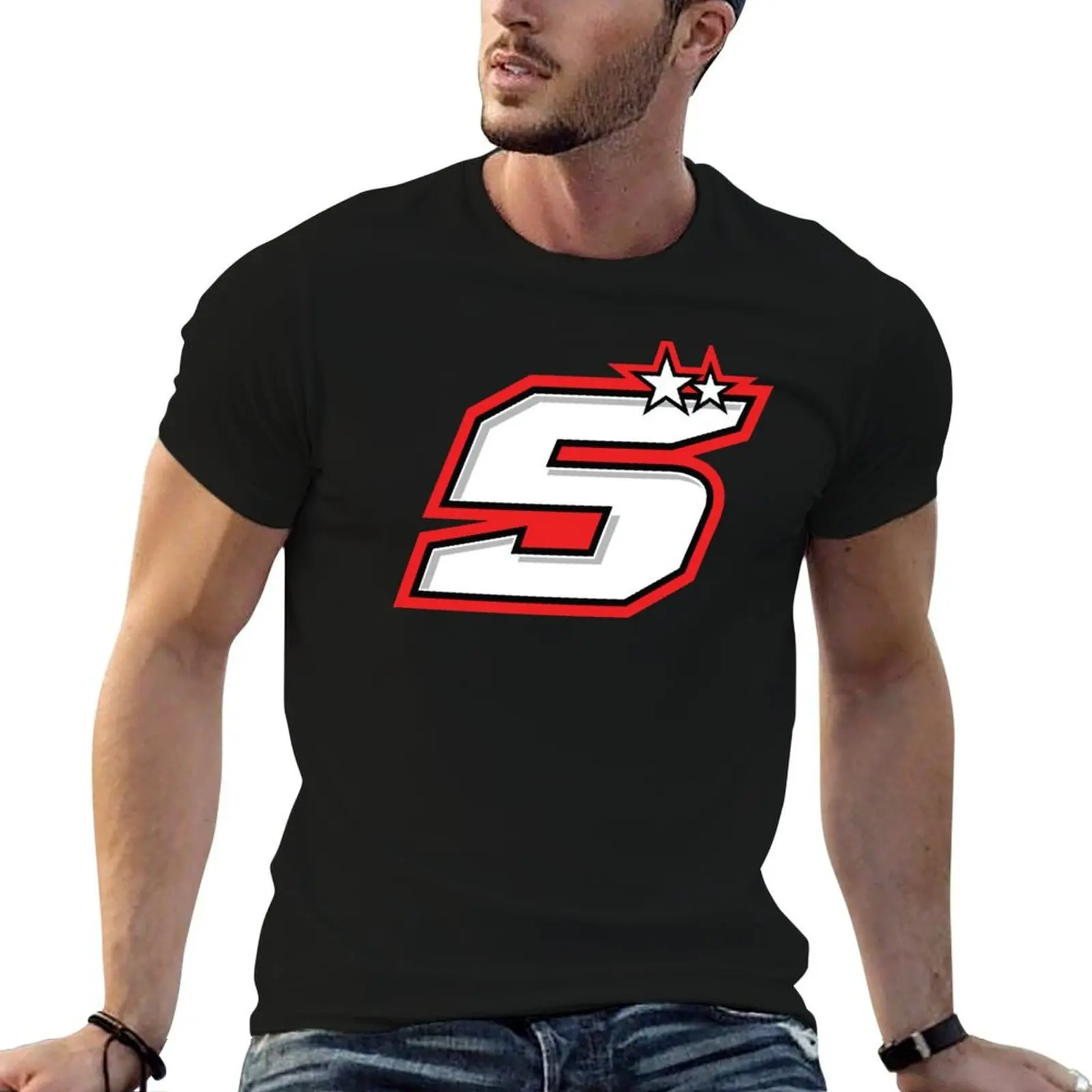 Johann Zarco 5 T-Shirt blue archive cute tops fruit of the loom mens t shirts
