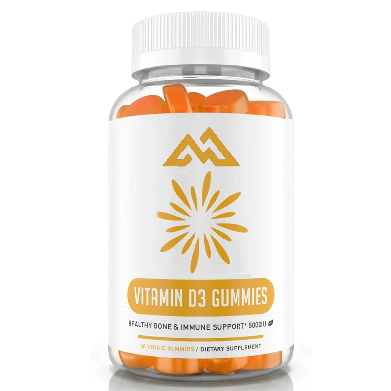 Vitamin D3 5000iu Gummis für Knochen gesundheit, Immun gesundheit, Gelenk-und Muskel unterstützung. Gluten frei, nicht gmo, vegetarisch-60 gummies