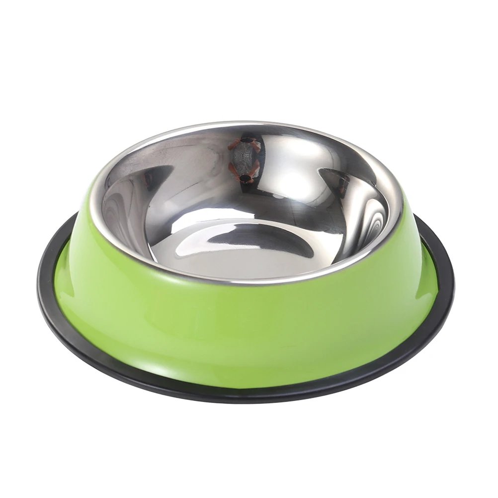 

Anti-slip Pet Bowl Feeding and Drinking Bowls Puppy for Litter Dog Water Non-slip Dish Dogs Green Food