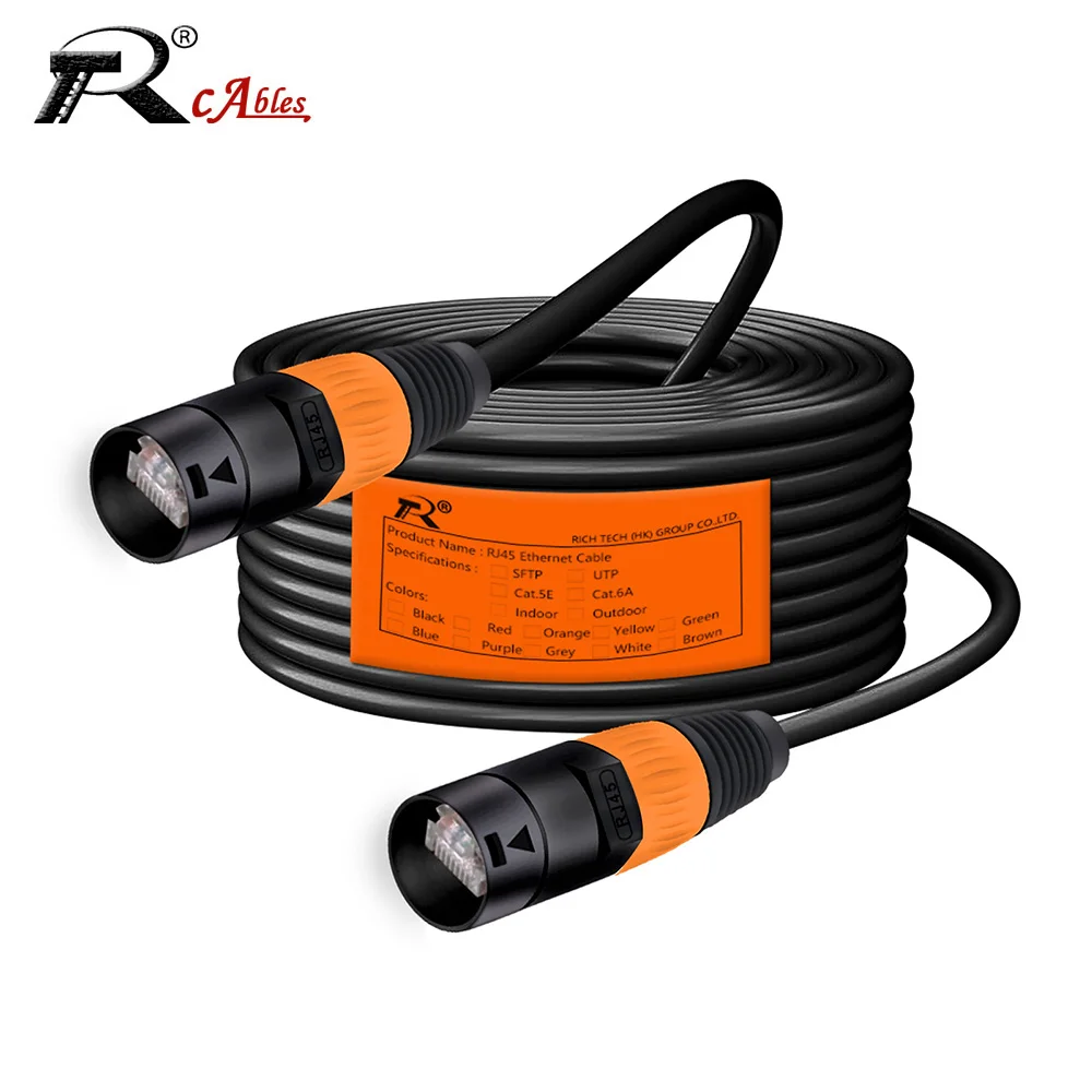 

Waterproof CAT5 Ethernet RJ45 Cable,STP RJ45 Cat5 Stage Outdoor LAN Network Extension Cord,EtherCON-Compatible RJ45 Connectors