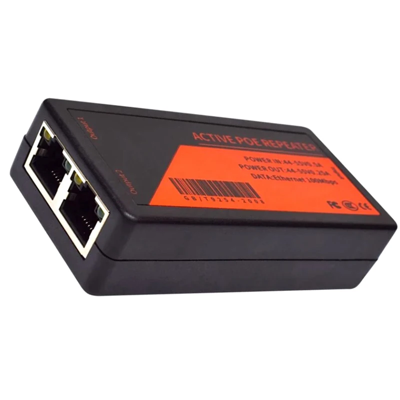 1pc PoE Extender 2 Port 100Mbps For Poe Camera With IEEE 802.3af Standard Port Max Extend 120m Transmission For Ip Camera