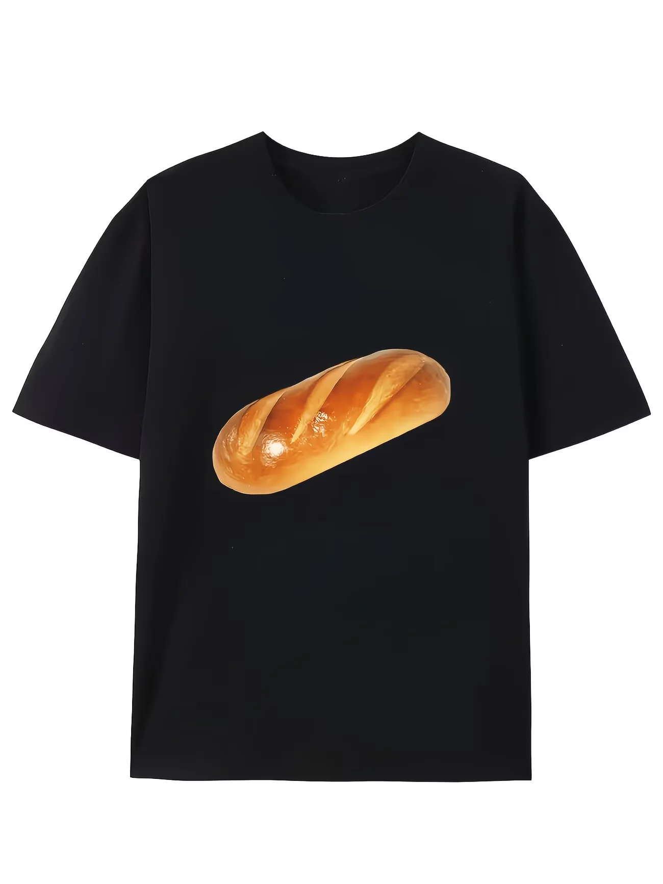 Realistic French Bread Graphic T-Shirt Women Funny Baguette Print Tee Foodie Gift Short Sleeve Summer Top Casual Bakery Outfit