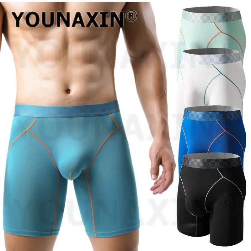 

Men's Bamboo Fiber Underwear Breathable Boxer Briefs Training Fitness Sports Shorts Underpants Quick Dry EU Size M L XL 2XL