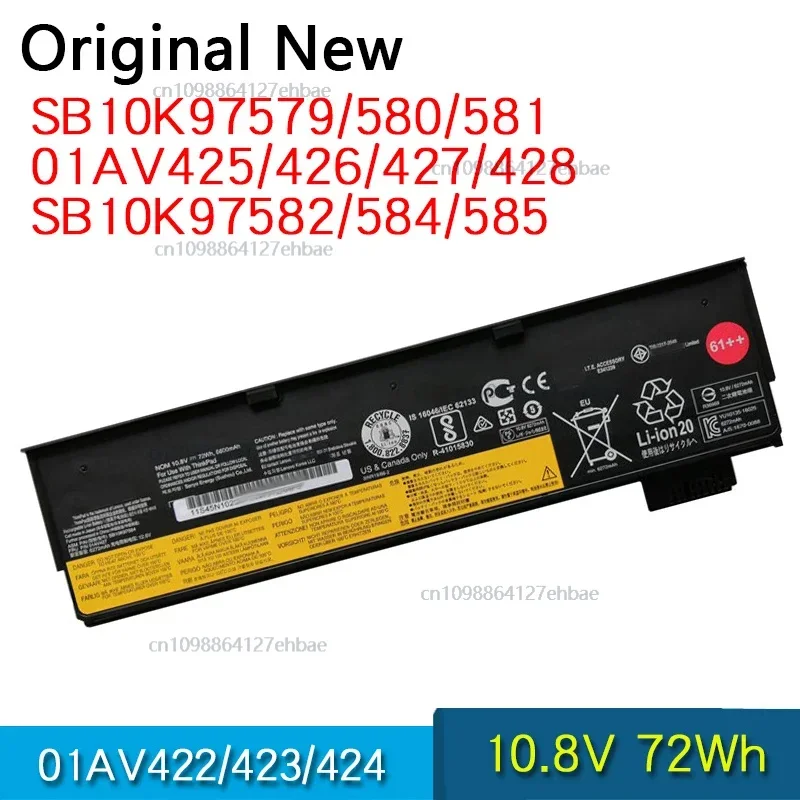 

Оригинальный аккумулятор SB10K97579 SB10K97580 SB10K97581 SB10K97582 SB10K97584 SB10K97585 SB10K97597 для Lenovo ThinkPad T470 T480 T570
