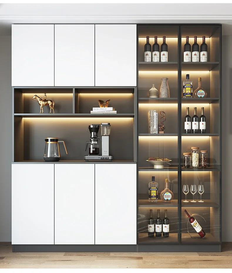 

Wooden Wall Wine Cabinet Living Room Modern Simplicity High Wine Cabinet Home Storage Botellero Vino Restaurant Furniture