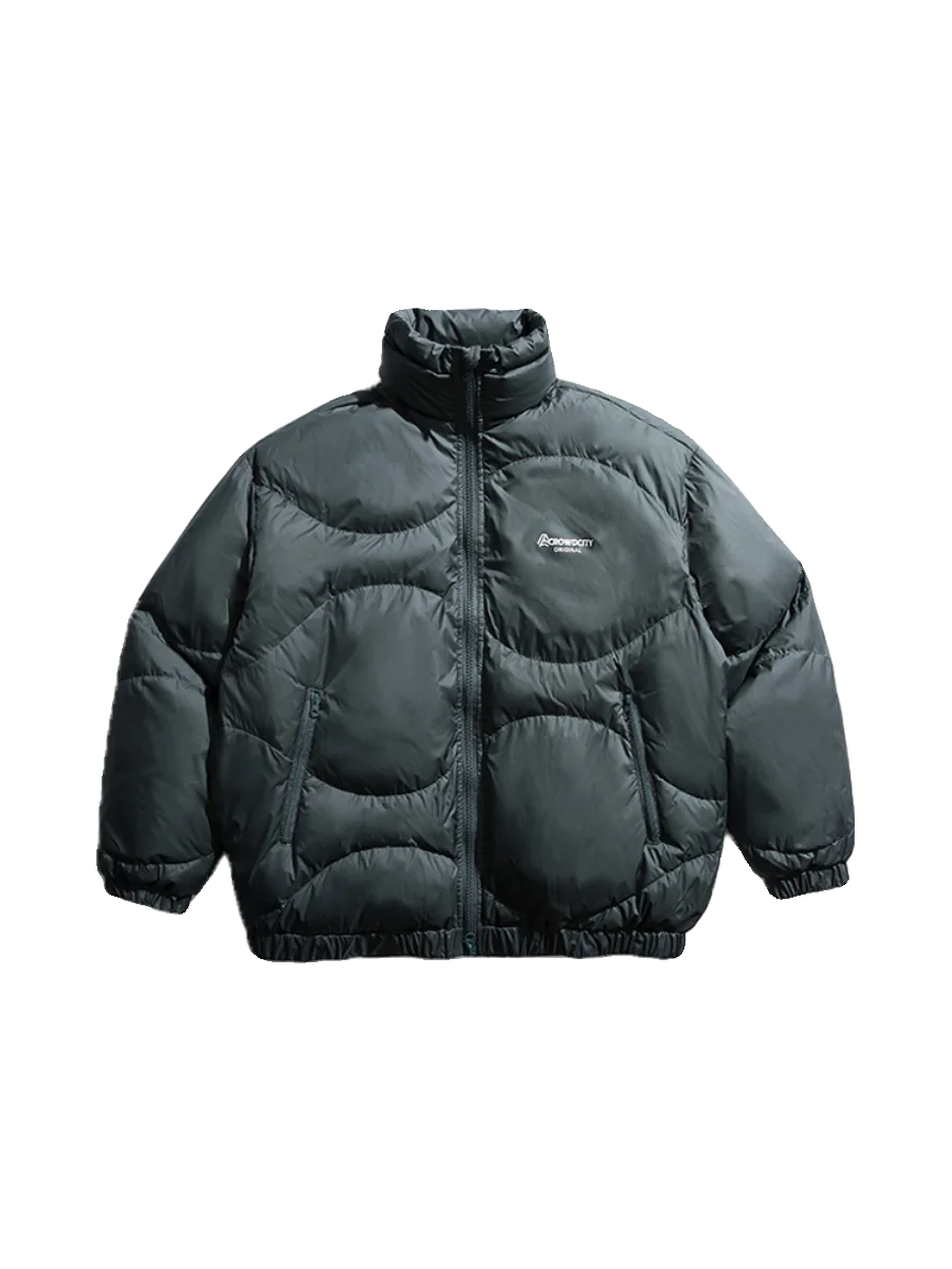 Chaquetas de plumón impermeables a prueba de viento para hombre, parka gruesa, cálida, versátil, de gran tamaño, cuello alto, Otoño e Invierno