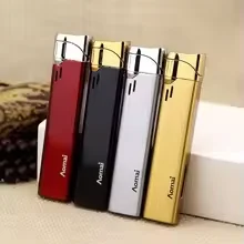 Metal Mini Windproof Jet Blue Flame Turbo Butane Gas Torch Lighter Visible Gas Window Portable Cigar Lighters Smoking Men's Gift