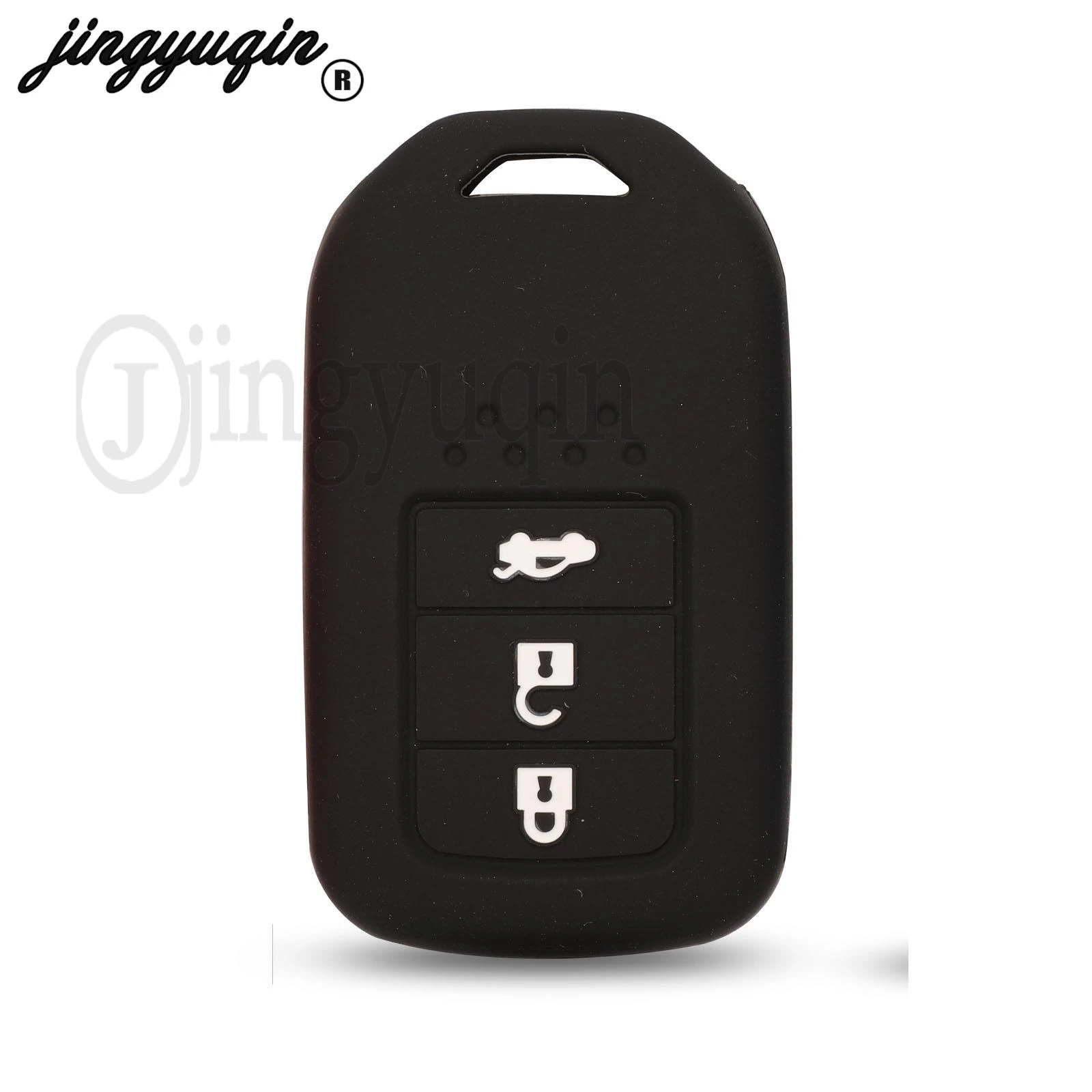 jingyuqin 3Button Silicone Remote Key Case Cover For Honda Accord 9 Crider City 2015 2016 HRV CRV Vezel Spirior Odyssey Civic