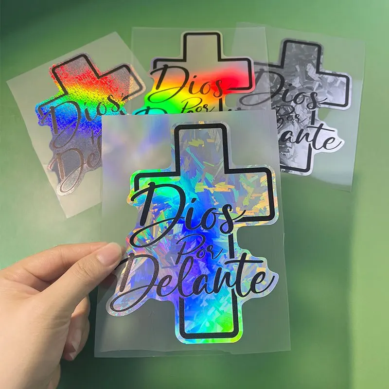 Gott ist erster Motorrad-Aufkleber, wasserfest, UV-beständig, Vinyl-Aufkleber für Tank, Helm, Kofferraum, Glaube, Dekoration