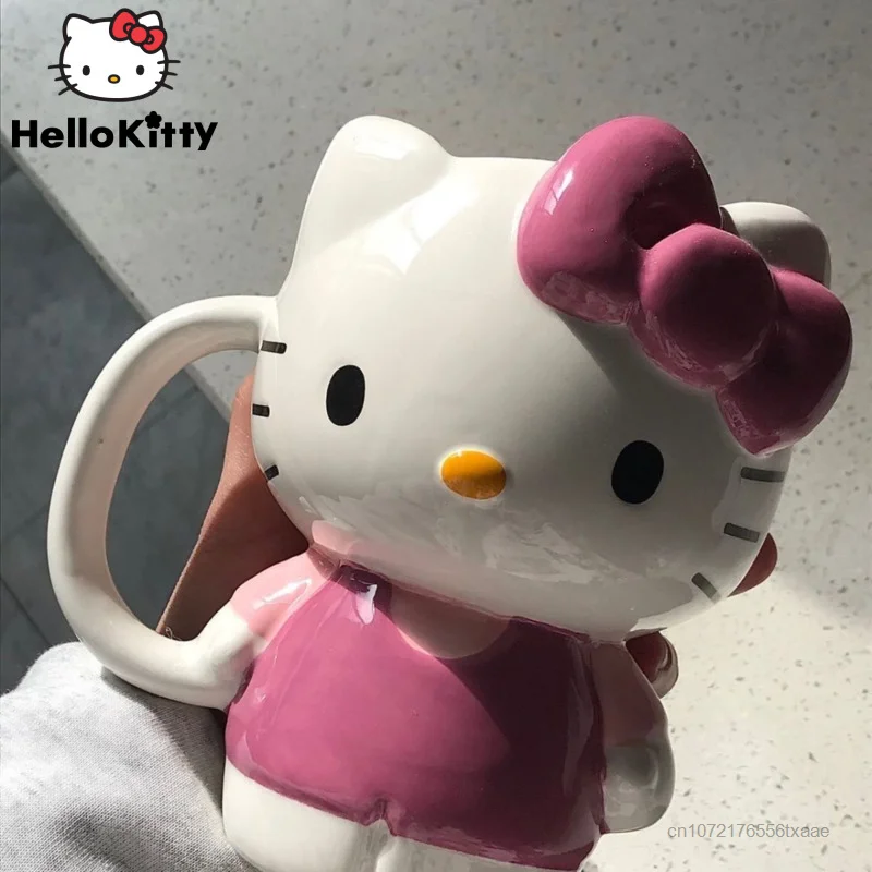 

Sanrio Hello Kitty Mugs Cartoon Luxury Creative Water Cups 500 ML Y2k Women Kawaii Coffee Cups Couples Trend Ceramic Mug Gift