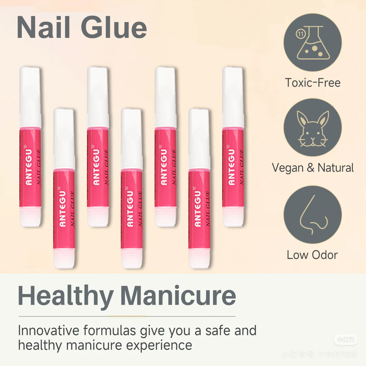

2g/bottle Long Lasting Adhesion Gel Wholesale Nails Art Super Strong Fast-dry Nail Glue Salon False Nail Tip Nails Press on Fake