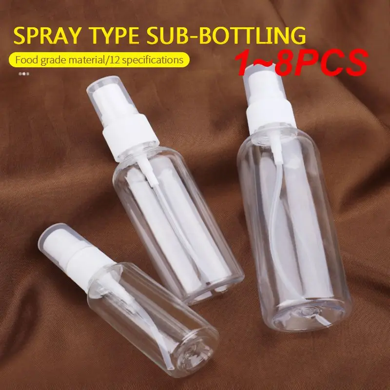 1~8PCS 20ML 60ML 80ML 150ML 200ML Clear Mini plastic Bottle Empty Cosmetics Bottle Sample Test Tube Thin plastic Vials