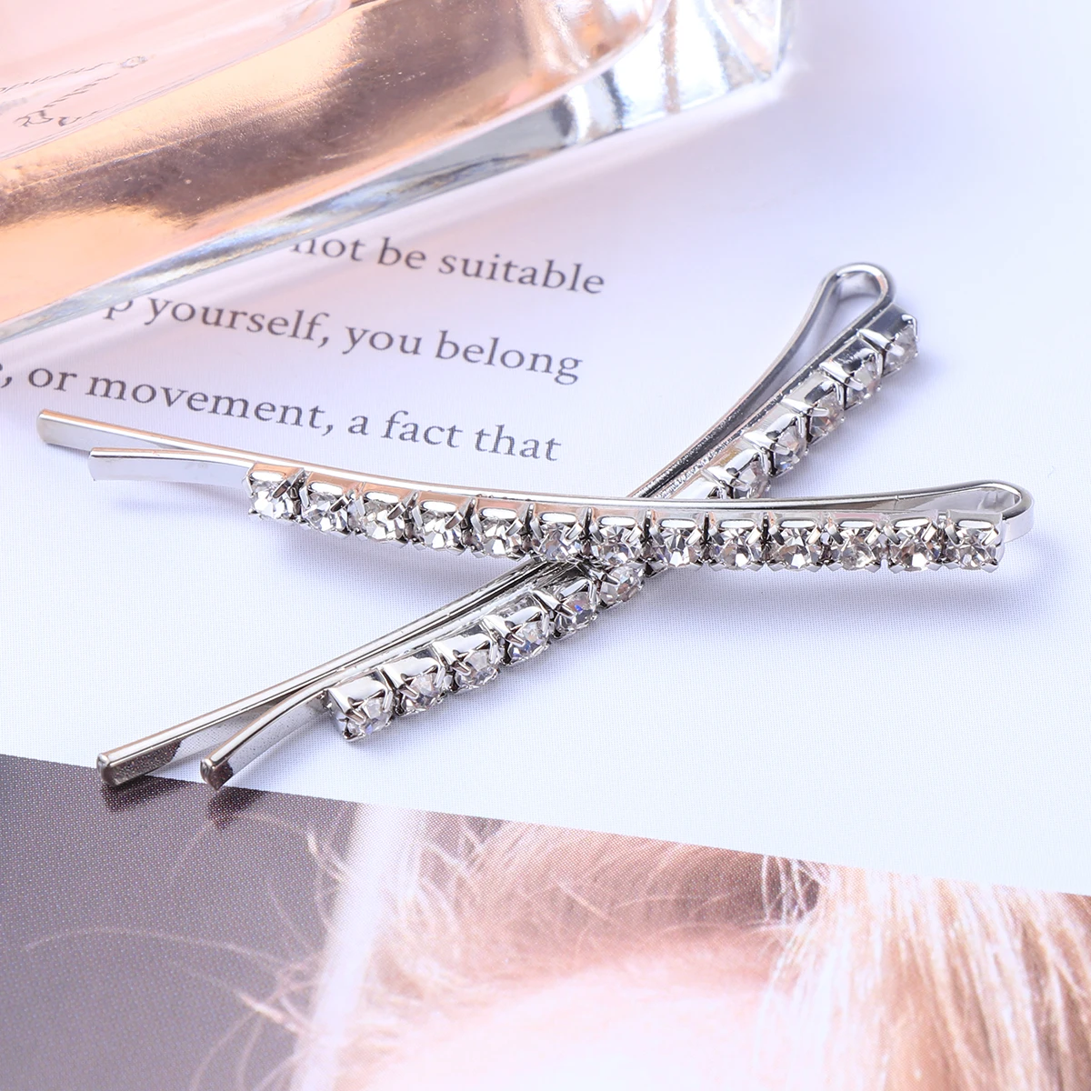 

12pcs Hair Clips Women Crystal Rhinestone Elegant Durable Wedding Party Daily Use Girls Hair Pins Accessories