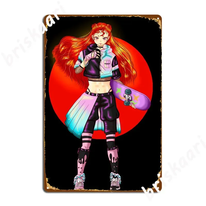 Плакат Samuray Girl, металлическая табличка, кинотеатр, гараж, индивидуальный клуб, бар, украшение для гаража, жестяная вывеска, плакаты