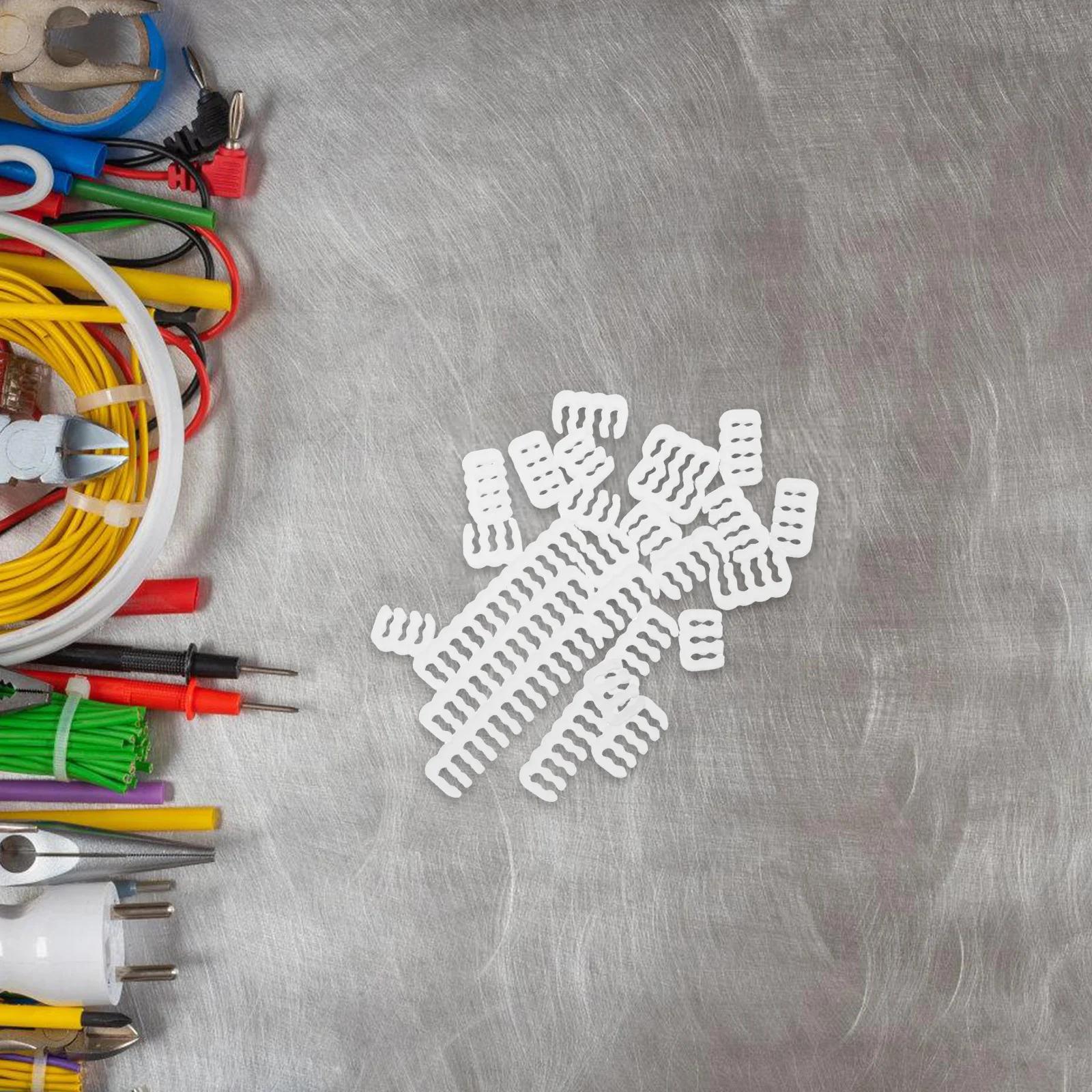 

24Pcs Extension Cord Wall Clips Semi-Transparent White Cable Organizer Plastic Desk Cord Management Clips Charging Wire Holder