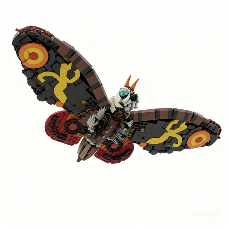 1445 قطعة MOC Mothra Queen الوحوش نموذج اللبنات ألعاب البناء الإبداعية لتقوم بها بنفسك التعليم هدية الكريسماس فكرة