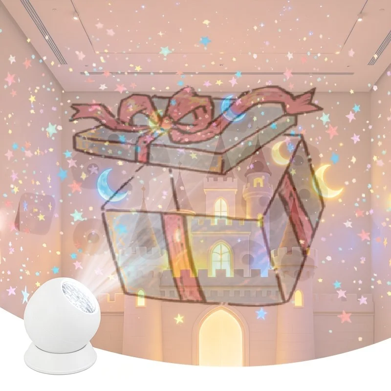 【CCA】Christmas Dynamic Rotating Projection Stage Lamp Colorful Holiday Light For Outdoor Decorative Festive Stage Lights