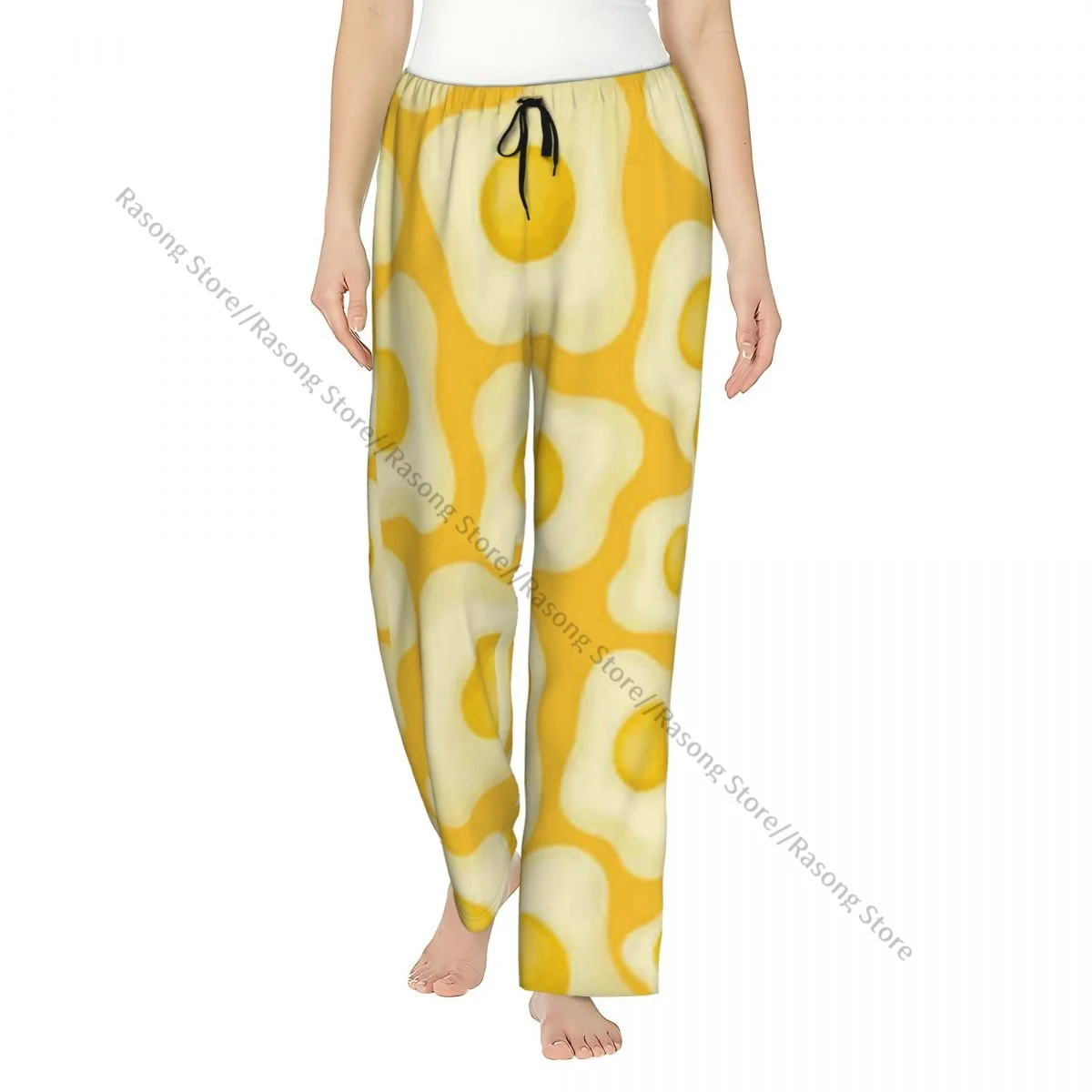 

Scrambled Fried Eggs Illustration Women Sleep Pants for Winter Nights