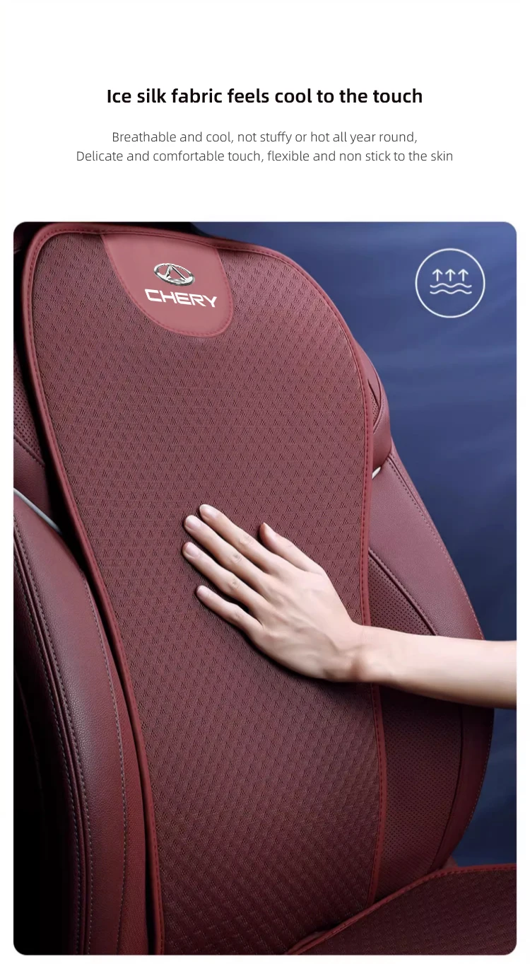 Auto Sitz Pad Rückenlehne Matte Eis Seide Flachs Sitzkissen Abdeckungen Für Chery Tiggo 7 Pro 8 4 5 3 2 T11 5X Amulett Fora QQ IQ Fulwin – Detail 11