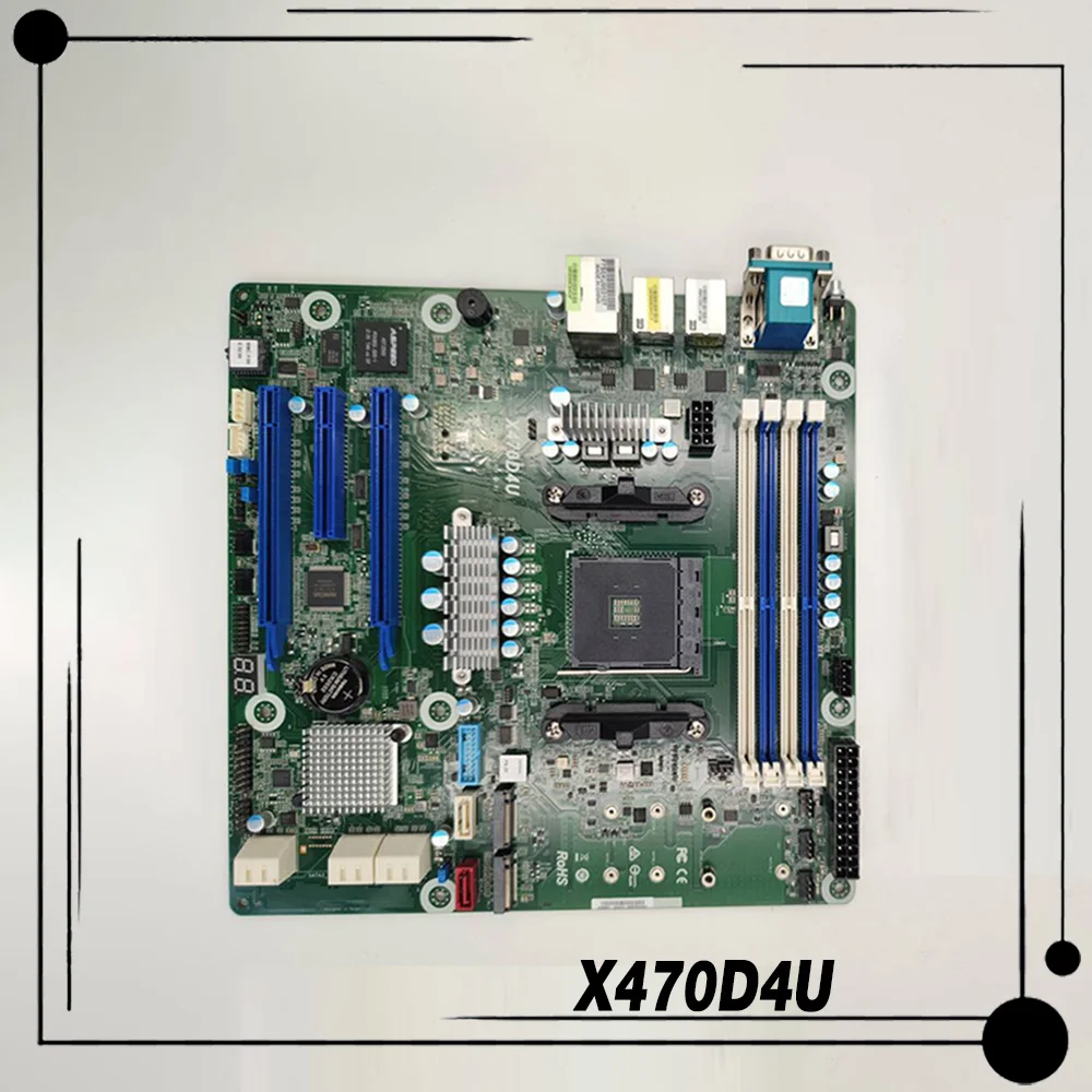 Motherboard untuk motherboard server ASRock mendukung cpu seri 3/4/5000 AM4 IPMI