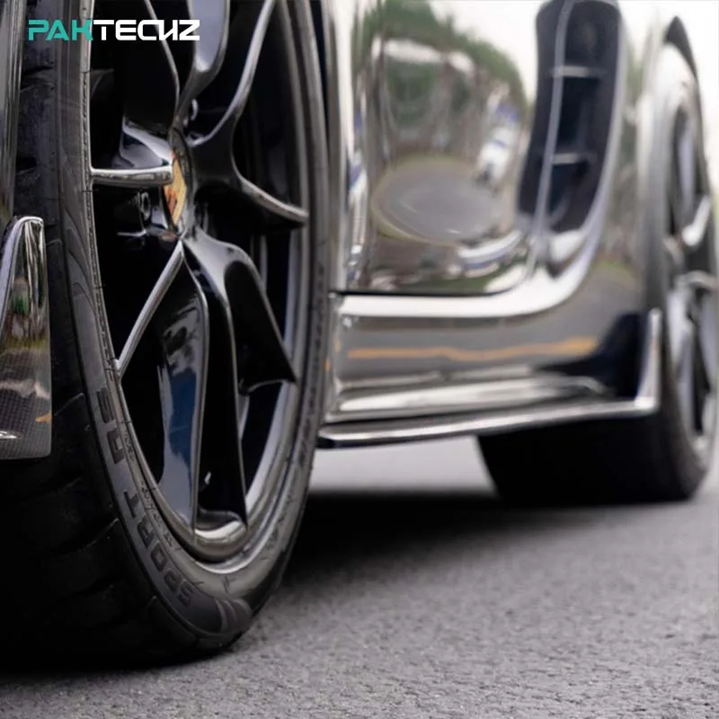 

Запчасти из сухого углеродного волокна Paktechz, боковые юбки для Porsche 718 Cayman Boxster 982 2016-2024 гг.