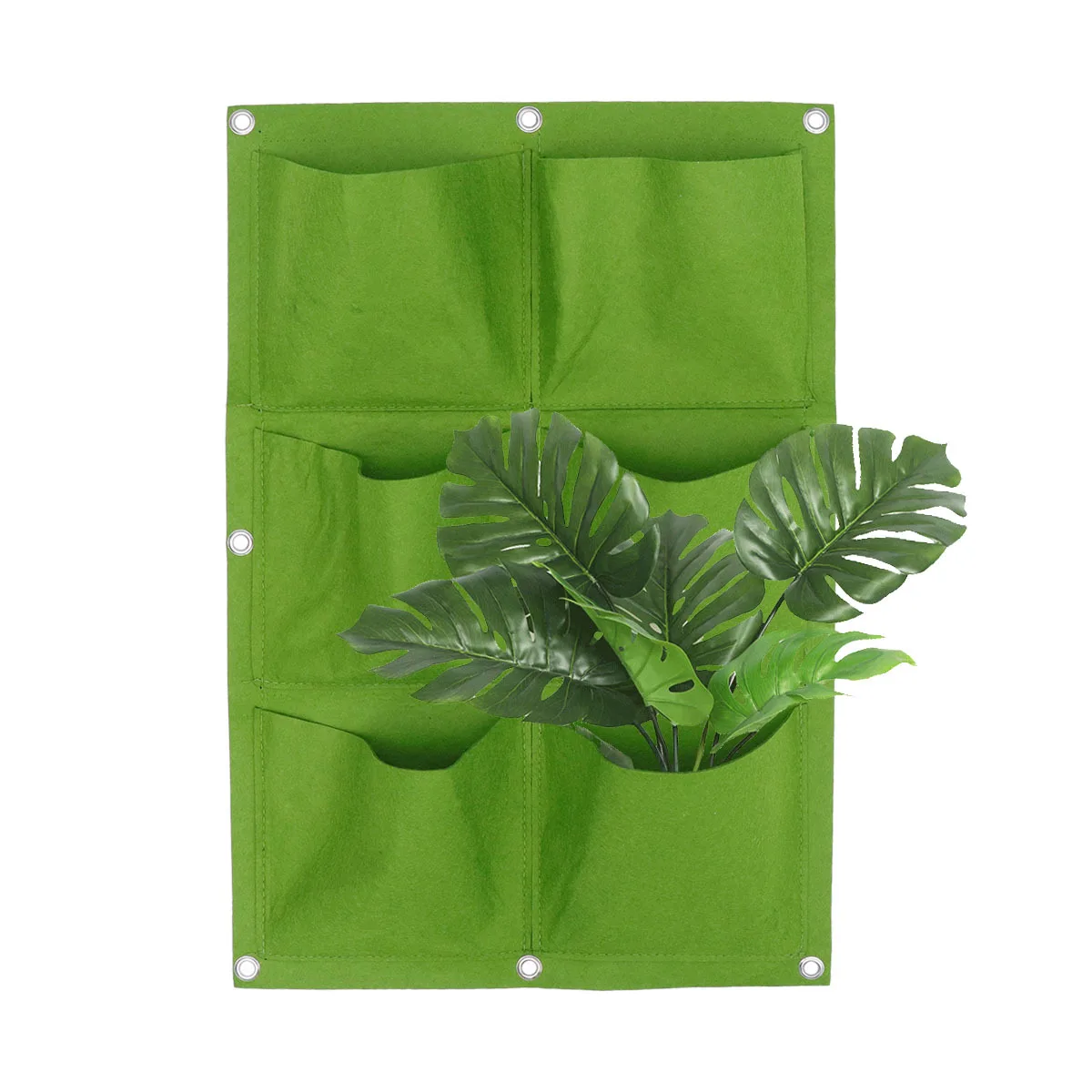 

Vertical Wall Hanging Planting Bag 6-Pocket Felt Grow Bag For Herbs Vegetables Apartment Garden Space-Saving Multi-Pocket