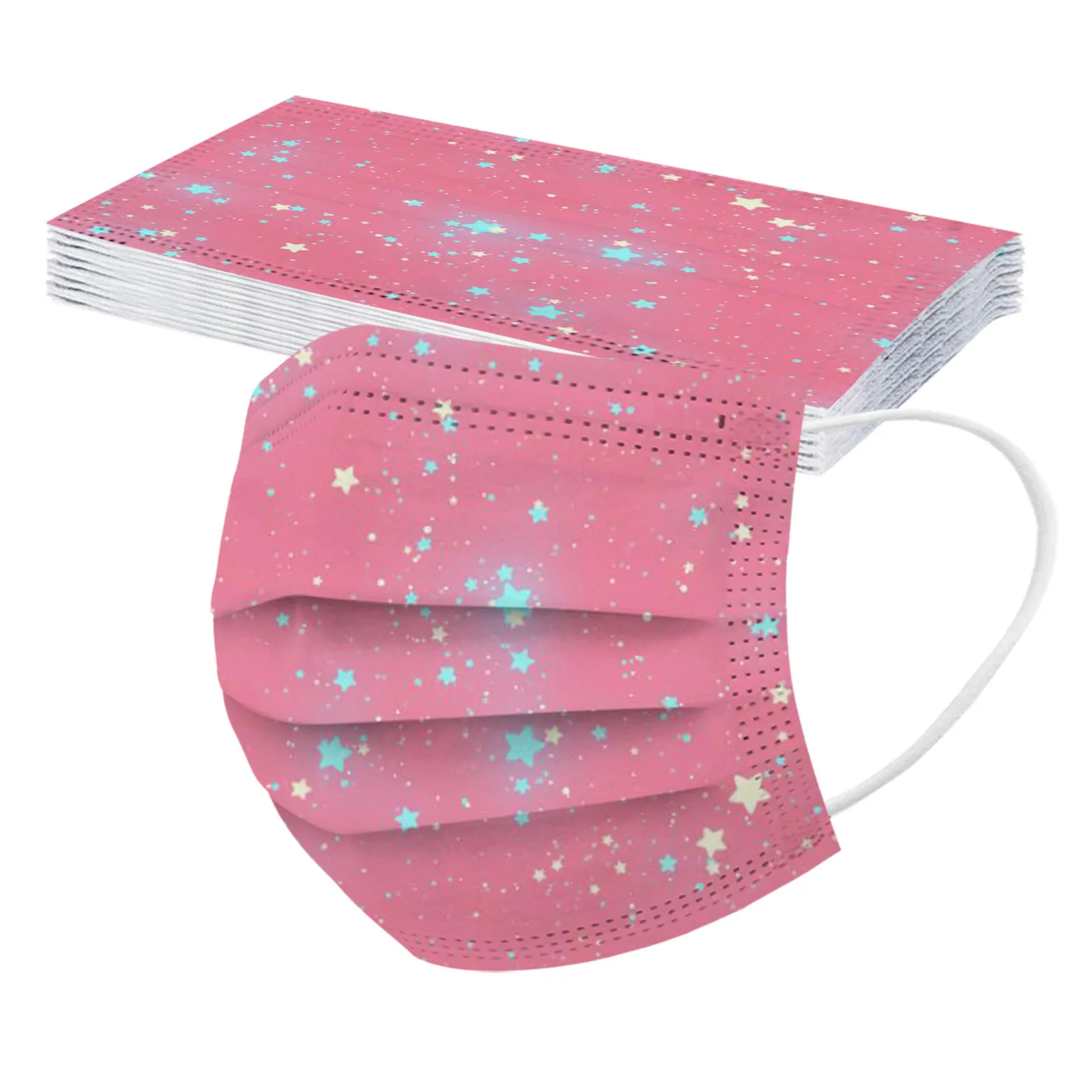 أقنعة الأطفال الملونة كوكب طباعة أقنعة المتاح 50 جهاز كمبيوتر شخصى مختلطة اليومية الكرتون لوازم الديكور الواقية في الهواء الطلق #1