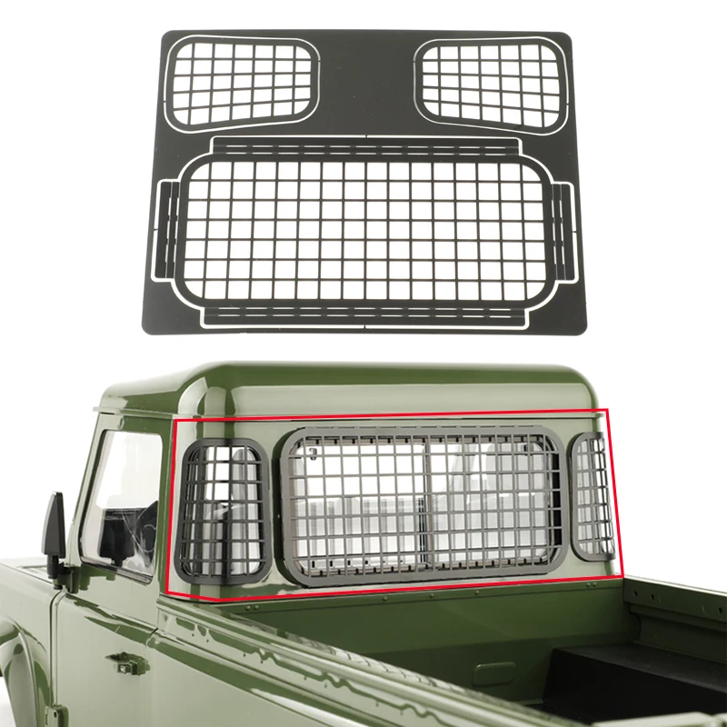 1 Set Black Rear Window Protective Net for 1/10 RC Crawler Car Traxxas RD110 4Door 2Door 313/324mm Pickup Accessories