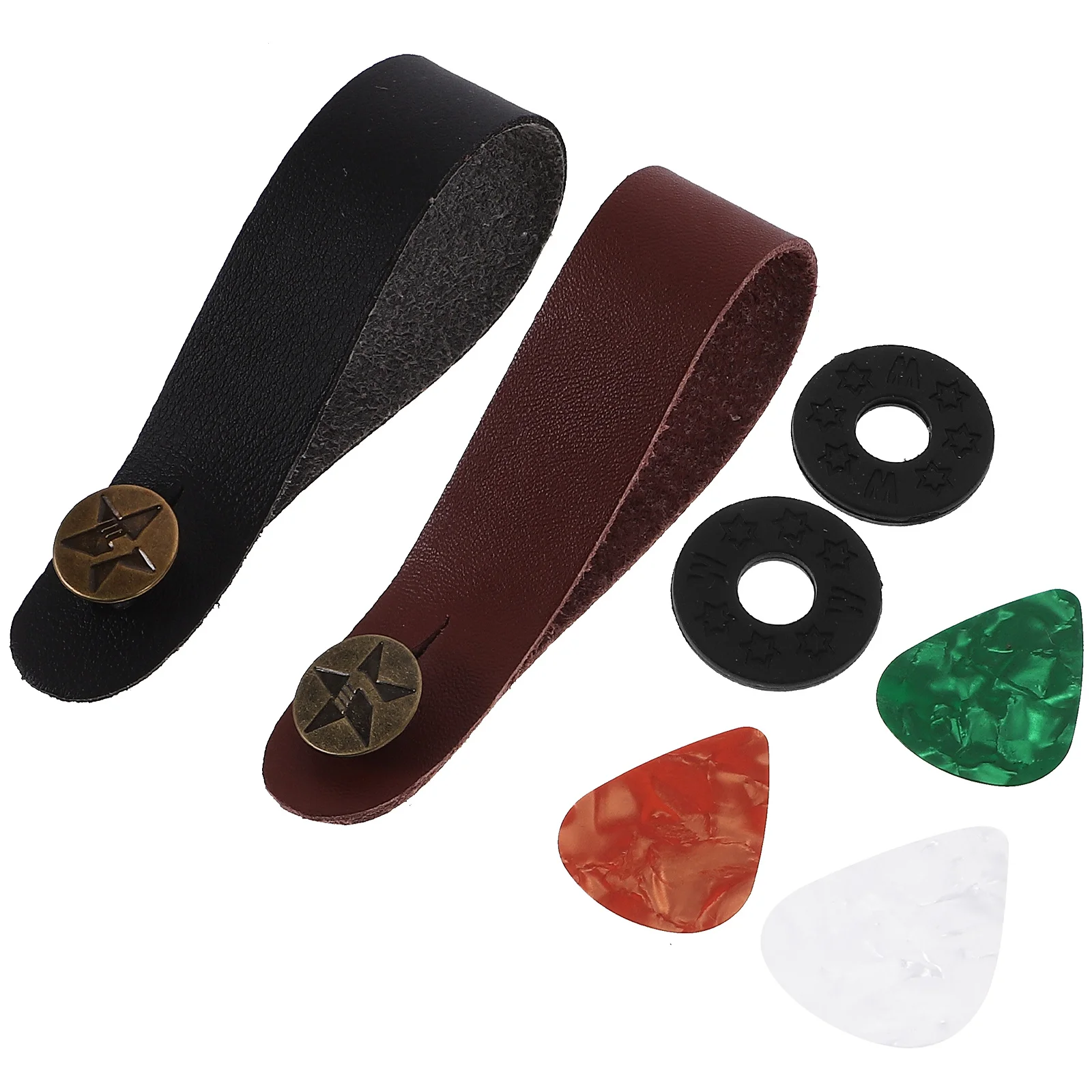 1 مجموعة مجموعة اكسسوارات الغيتار حزام قابل للتعديل مع يختار منصات ل الصوتية الكهربائية باس القيثارة الغيتار العرض الرقبة #2