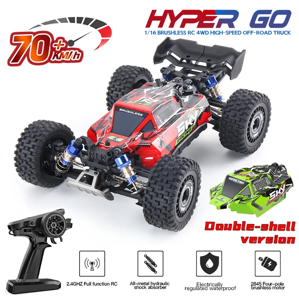 MJX 16207 KF13 브러시리스 RC 자동차, 4WD 전기 고속 오프로드 리모컨 드리프트 몬스터 트럭, 어린이 장난감, 70 km/h 