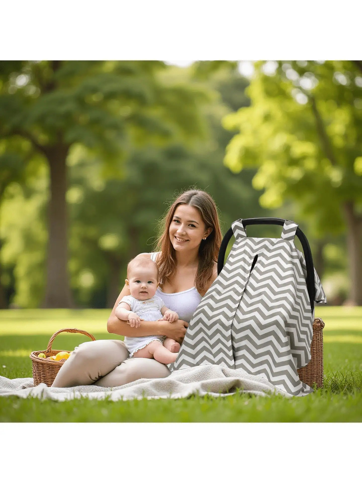 

Baby Car Seat Cover for Girls Boy Nursing Breastfeeding Cover Thick Warm Basket Cover Stroller Set Accessory