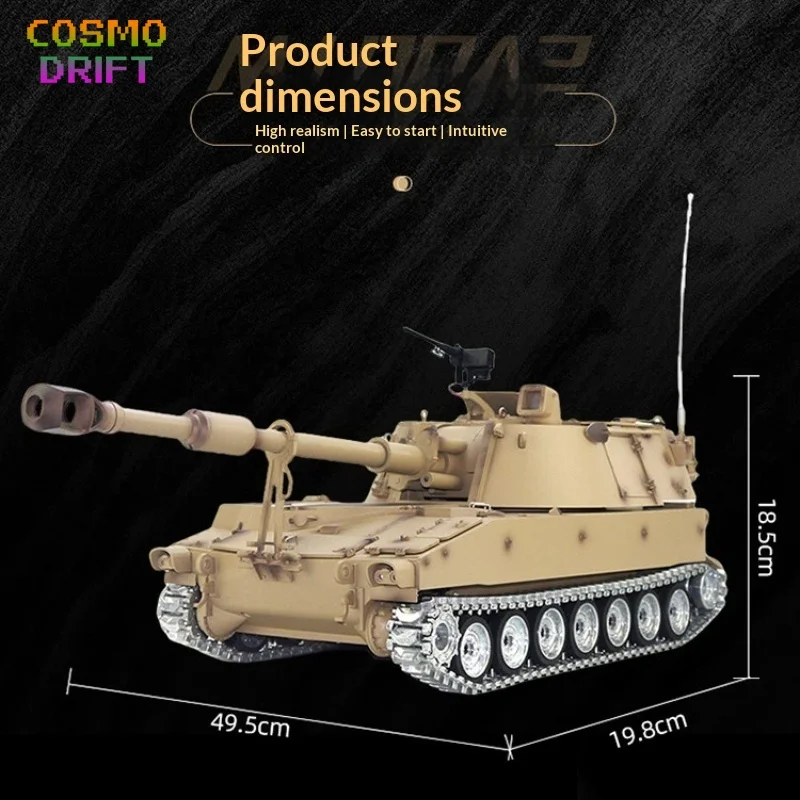 

TD Tongde M109A2 Remote Control Tank Model 1/16 Scale US Self Propelled Howitzer IR Battle Compatible With Henglong Tamiya