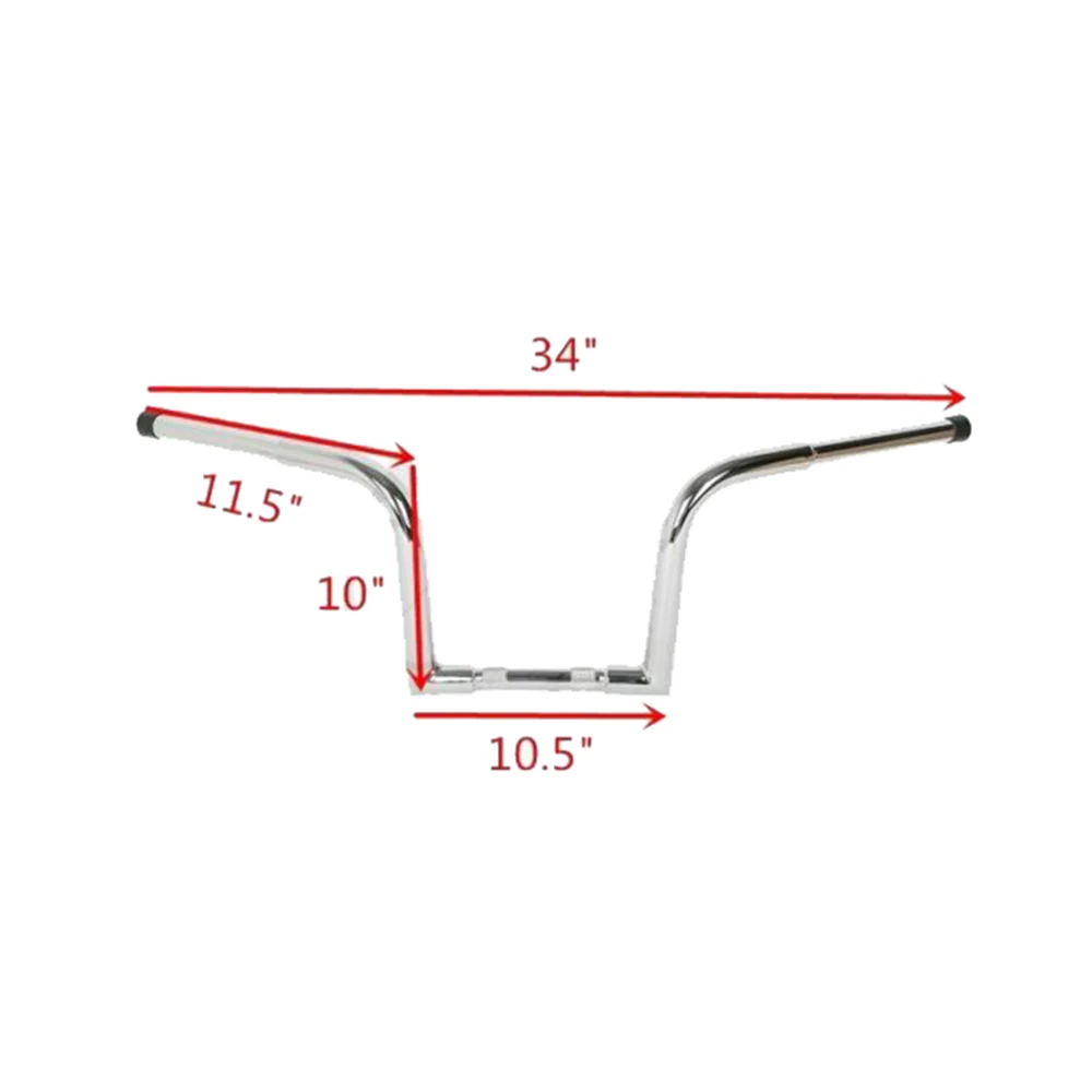 Factory Lowest Price -Easy Installation for Harley-Davidson Dyna Custom Chrome Handlebars (10/12/14/16/18 Inch)
