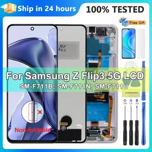 Bilashmart LCD Samsung Z Flip 3 F711 LCD Display Touch Screen Samsung Z Flip3 5G LCD F711B Display Replacement 100% Tested