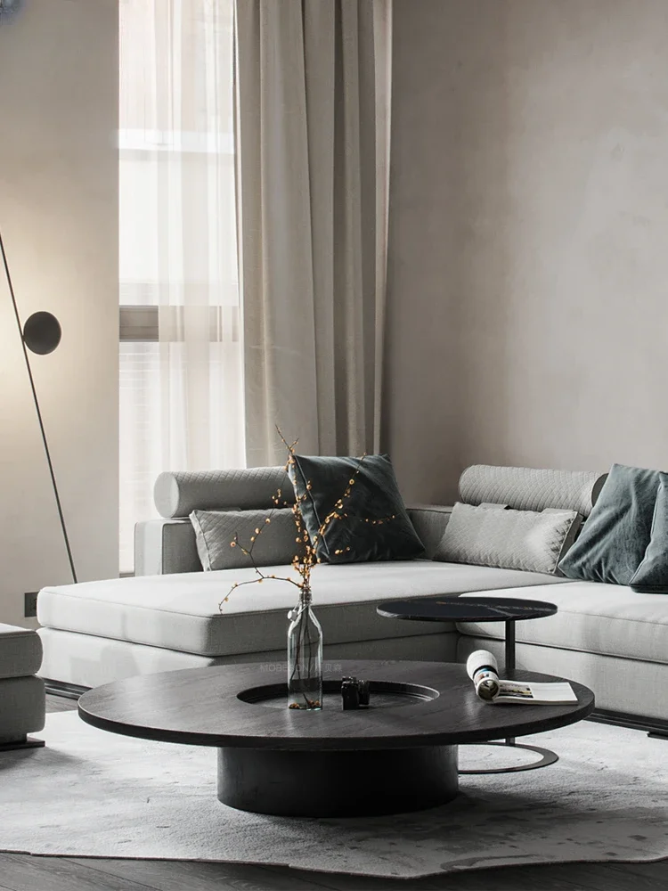 돌 접시 둥근 차 테이블 거실 간단한 가구 작은 아파트 차 테이블 차 테이블 테이블