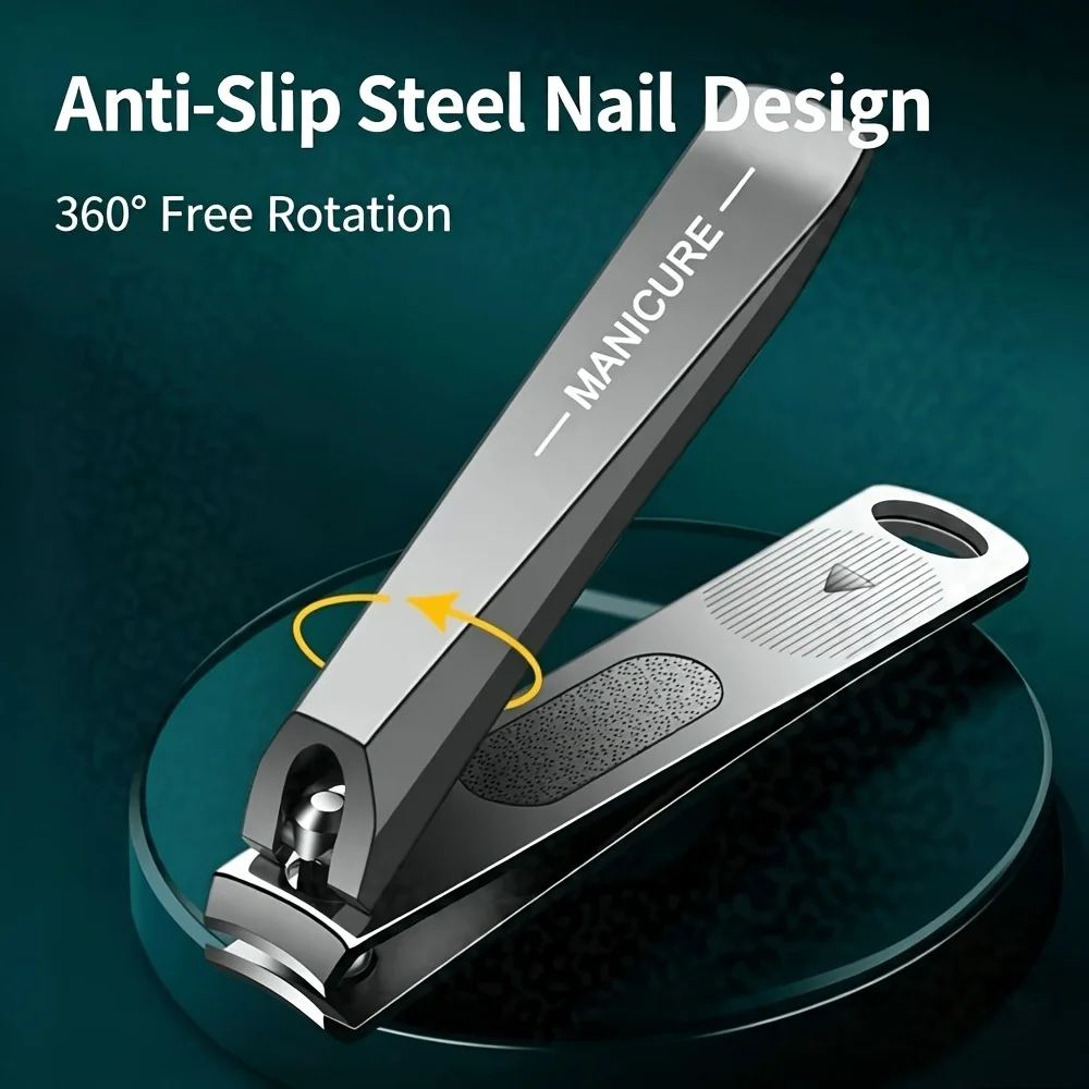 1/2pcs Large Size Stainless Steel Nail Clippers Daily Personal Care Portable Manicure Kit Sharp Durable Nail Grooming Tool