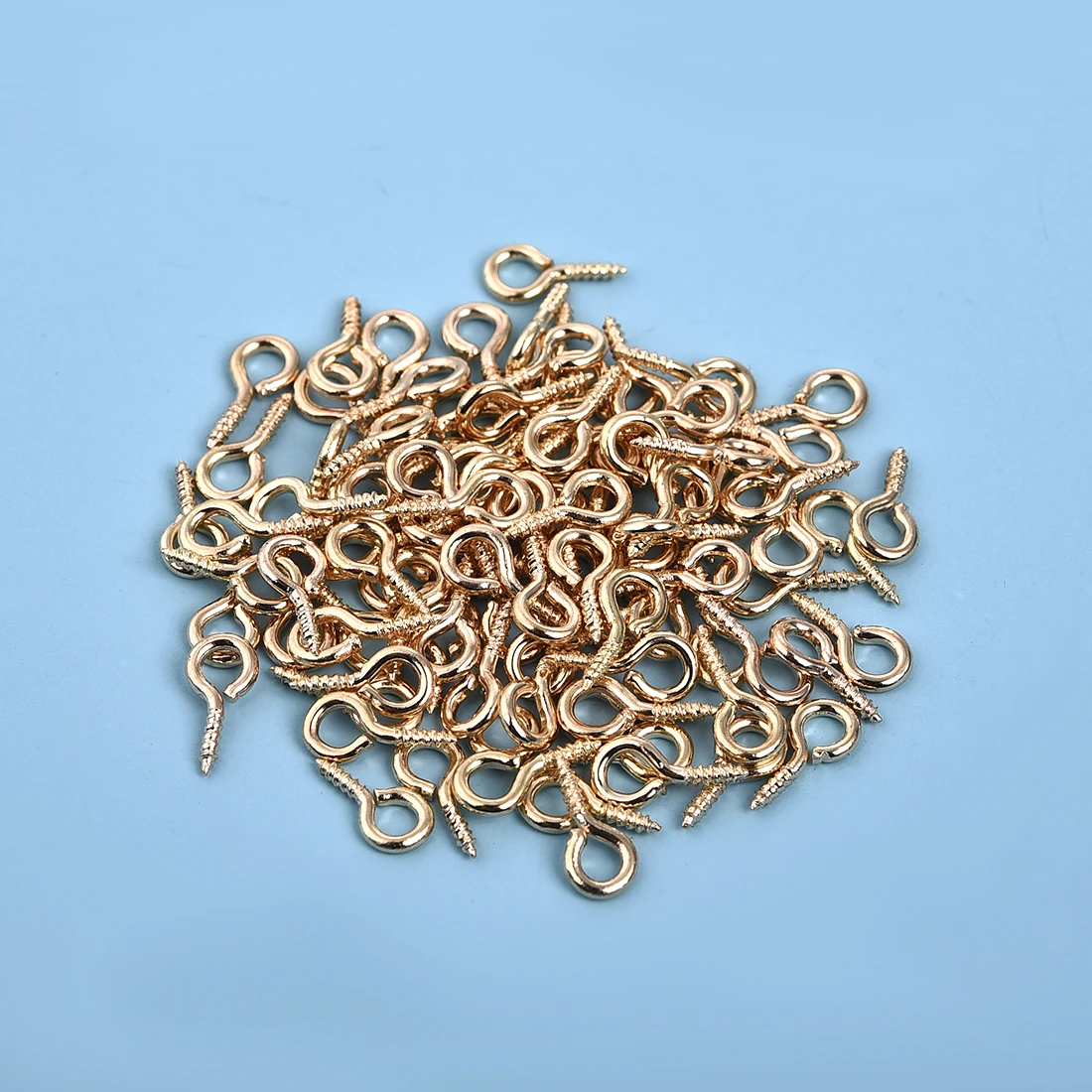100pcs 5 Color Mini Eye Pins Eyelets Screw Hooks Threaded Clasp 4*8mm For Jewelry Making Accessories Findings DIY Pendant Charm
