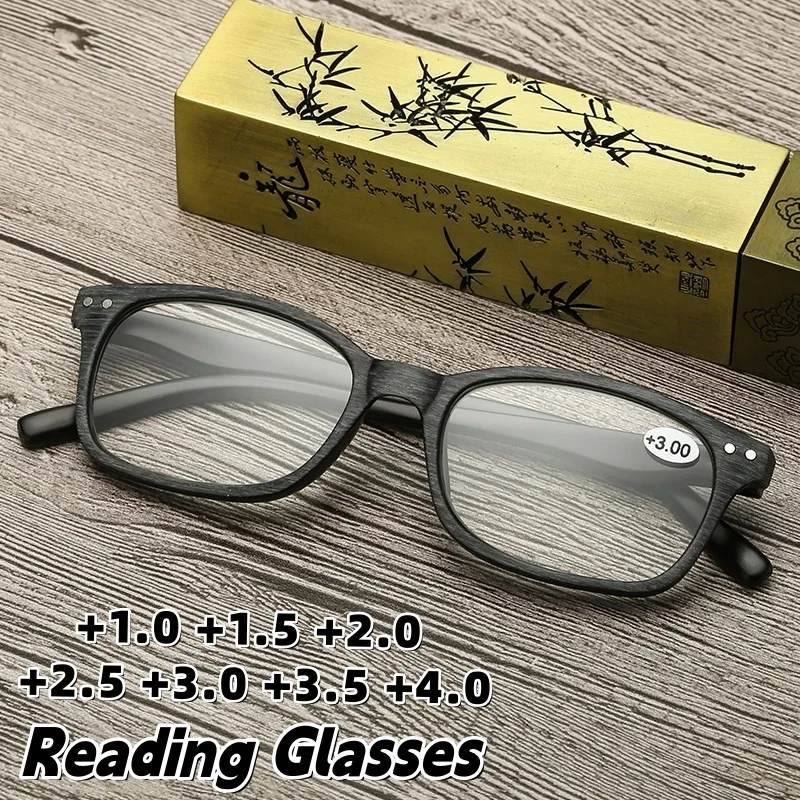 

Classic Square Full Frame Presbyopia Glasses with Comfortable Design Ultra Light and Sturdy Anti Blue Light Reading Glasses