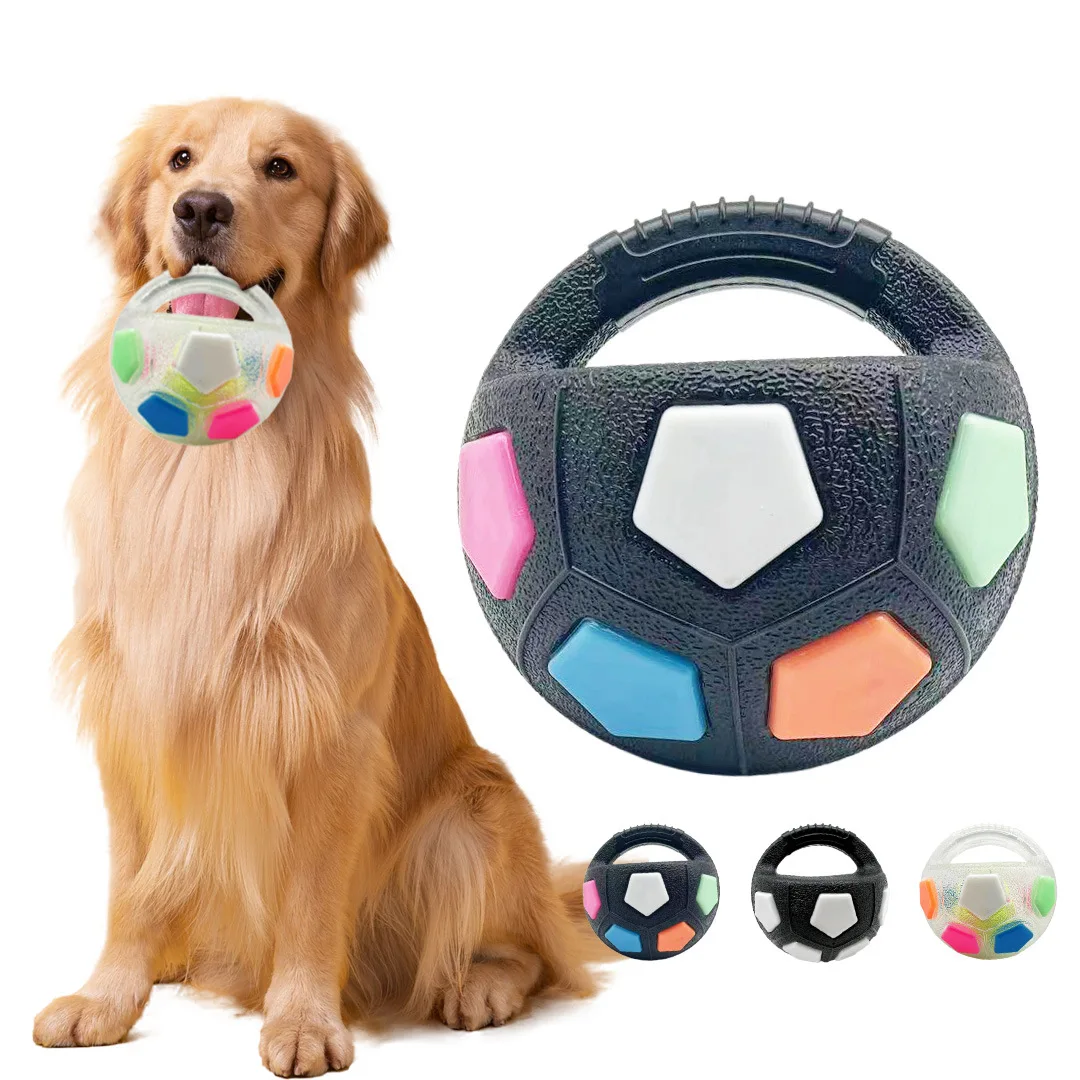 Pet Dog Toy Football Shape Durable Rubber Squeaky Suitable for Medium to Large Breeds Interactive Pet Toy Companion Toy for Pets