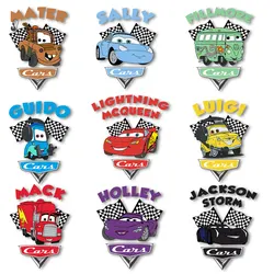Cars Lightning McQueen Heat Transfer Stickers for Clothes Iron on Decals Thermal Patches on Hoodies