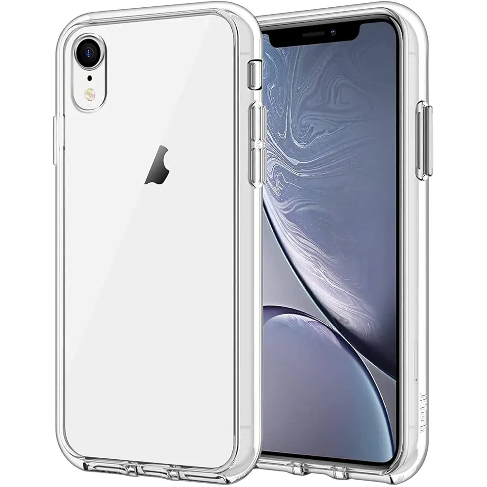 

Case for iPhone XR 6.1-Inch, Non-Yellowing Shockproof Phone Bumper Cover, Anti-Scratch Clear Back (Clear)