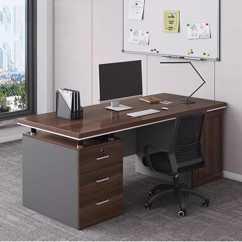 Luxury Modern Office Desk Computer Conference Portable Storage Office Desk Shelves Aesthetic Mesas Escritorio Hotel Furniture