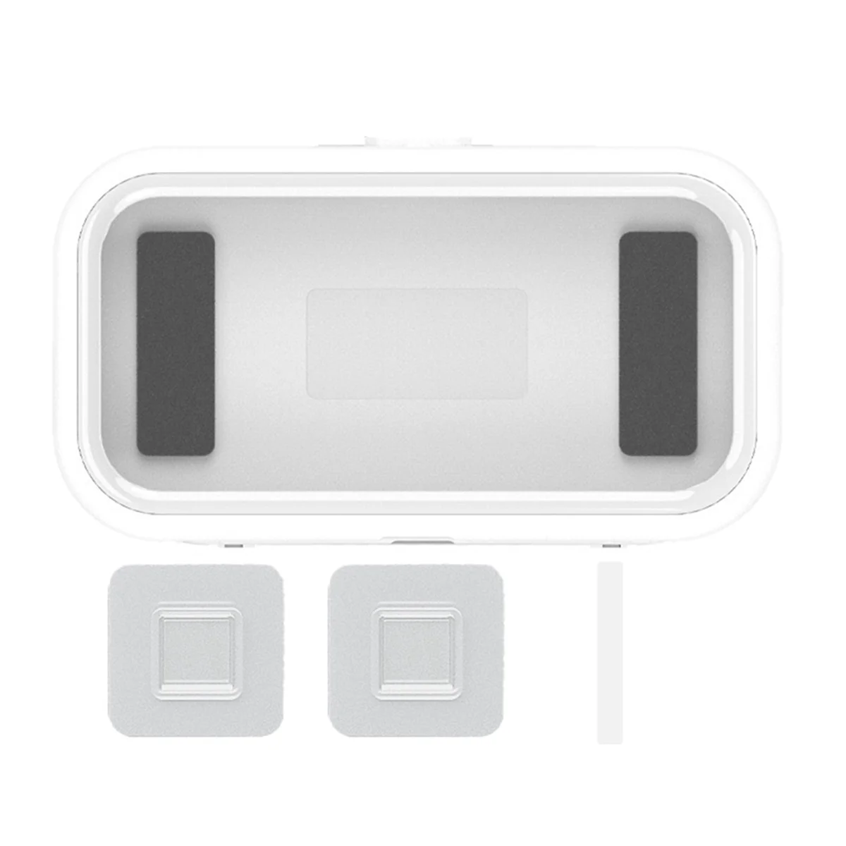 A003 Caja de teléfono móvil impermeable giratoria para baño, inodoro sin perforaciones, soporte impermeable para teléfono móvil montado en la pared, color blanco