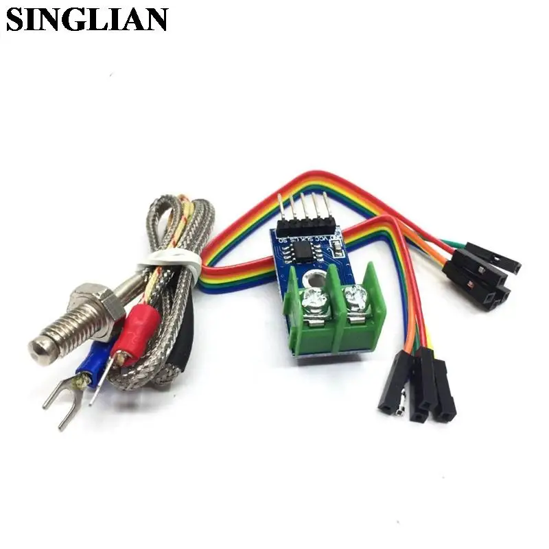 

1Set MAX6675 Module + K Type Thermocouple Wire+5P DoPunt Line Thermocouple Sensor Temperature Sensor Module