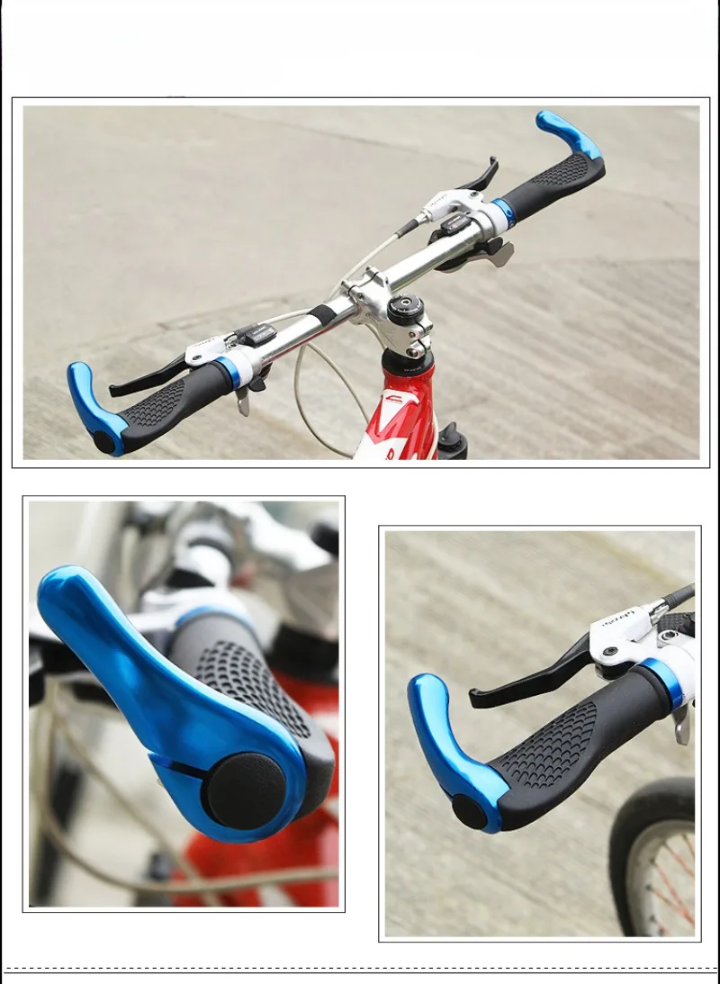 1 Satz bunte Aluminium legierung Material Mountainbike Fleisch ball verriegeln die Hülse mit Schraubstock Horn Griff Ärmel Fahrrad ausrüstung – Detail 10