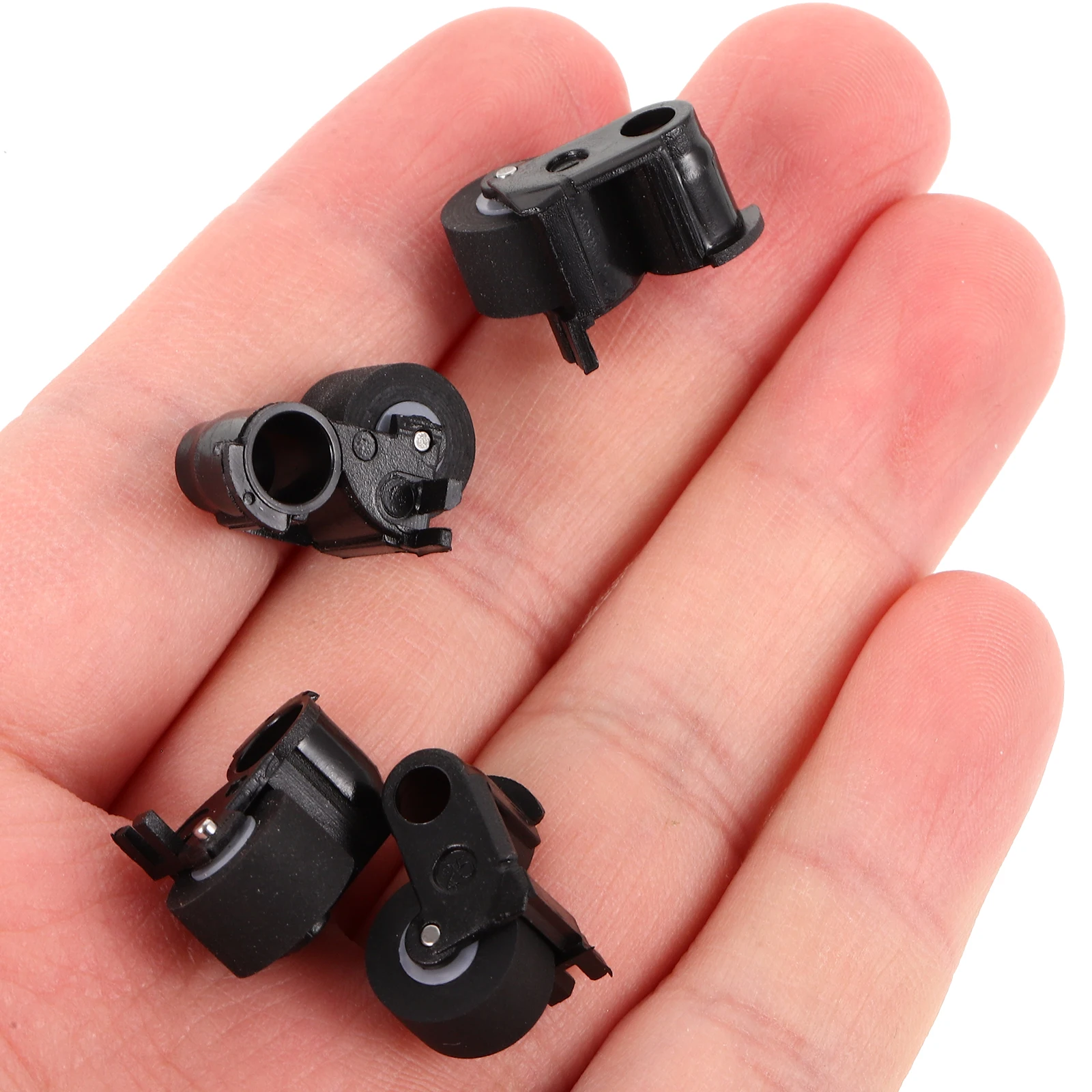 

4pcs For Cassette Machine Recorder Repair Audio Radio Tape Player Pulley Bearing Wheel Durable Rubber Plastic Compact Easy Carry