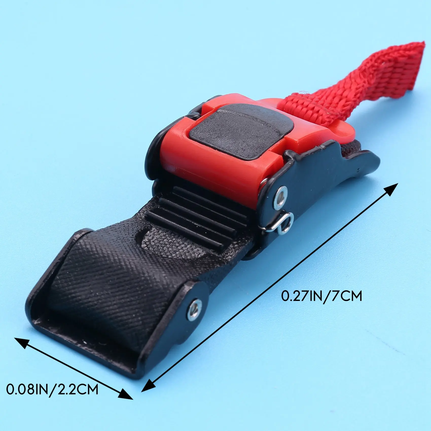 플라스틱 오토바이 헬멧 스피드 클립 턱 스트랩, 퀵릴리즈 풀 버클, 블랙 + 레드, 3x, 신제품