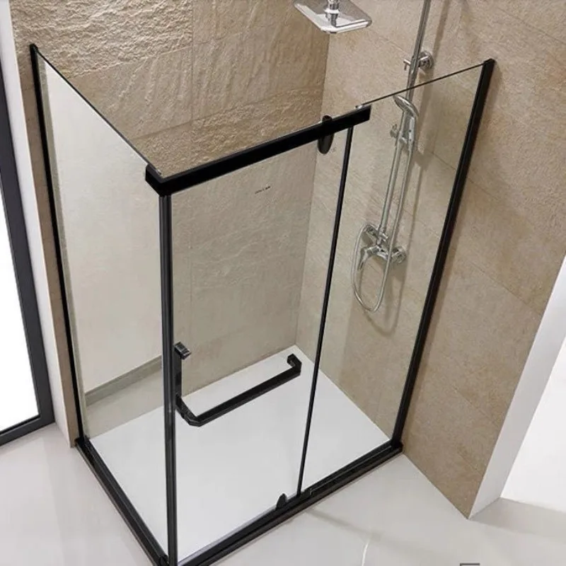 

Shower room accessories Hardware accessories Full set of bathroom glass doors L-shaped complete set of glass partitions 304