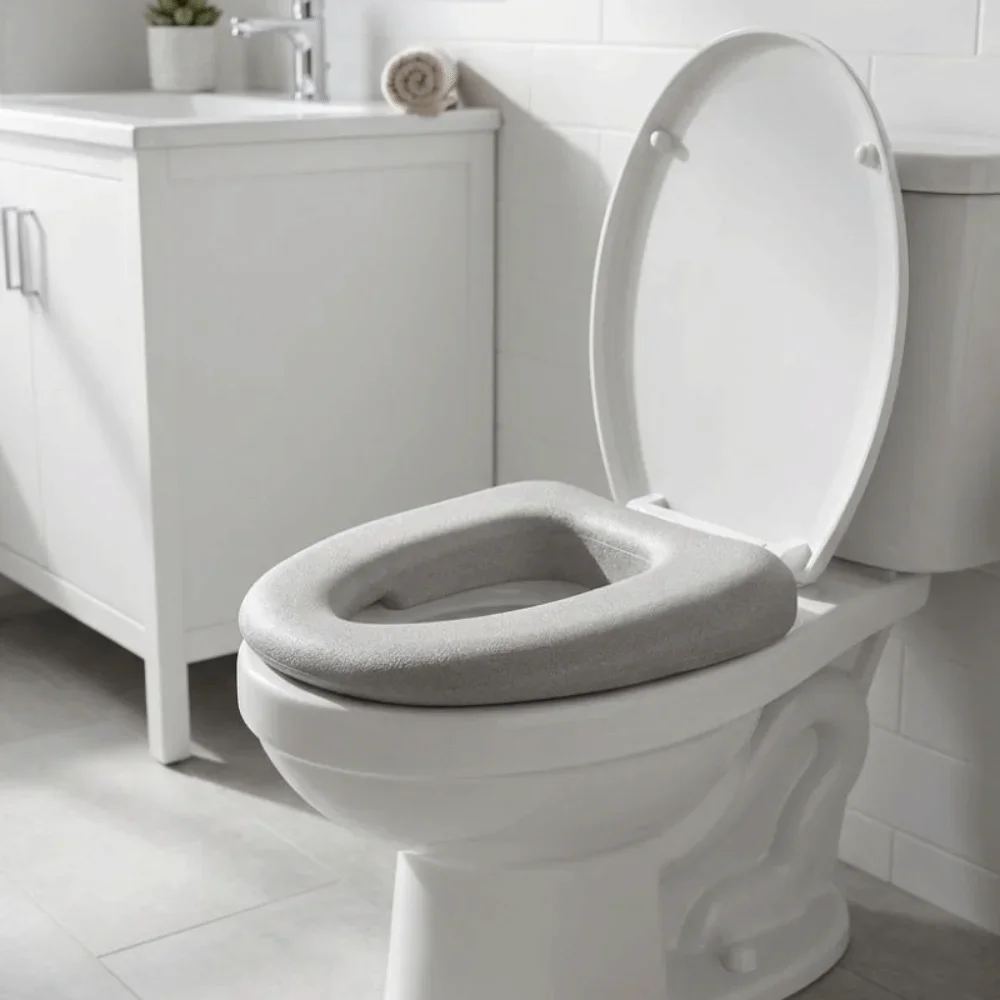 Universal Waterproof Toilet Seat Cover Thickened Skin-friendly Toilet Seat Cushion High-resilience Washable Toilet Pad Bathroom