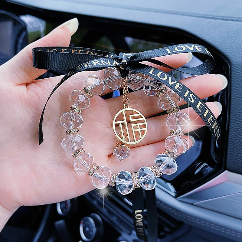 Peace and Joy Refined Car Pendant  Imitation Crystal Car Accessory Interior Adorn Creative Ornament Decorative Accessorie Adorns